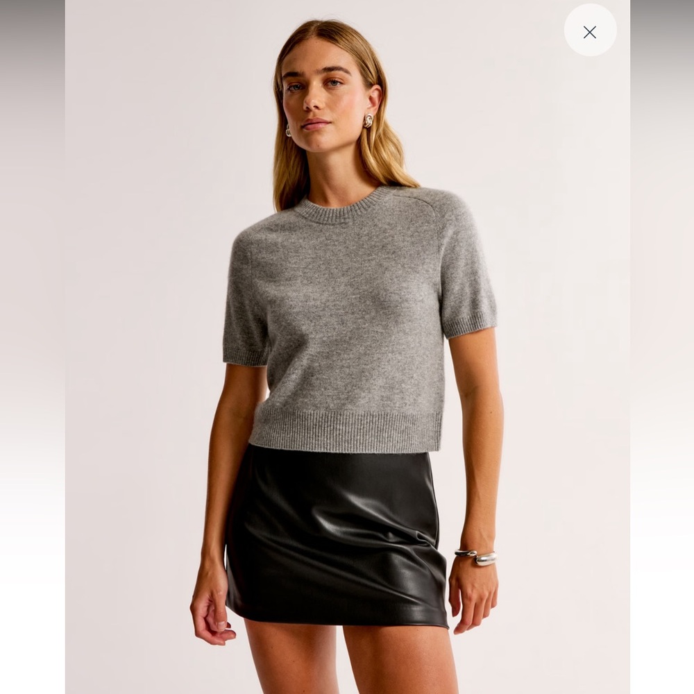 NWT A&F Scarlett mini skort leather size XL